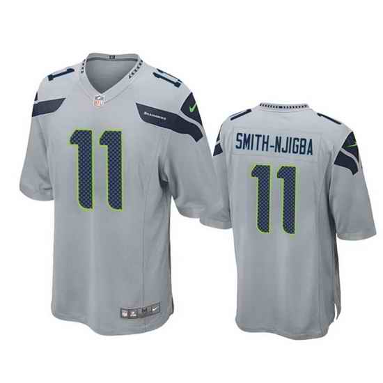 Youth Seattle Seahawks 11 Jaxon Smith Njigba Grey 2023 Draft Stitched Game Jersey